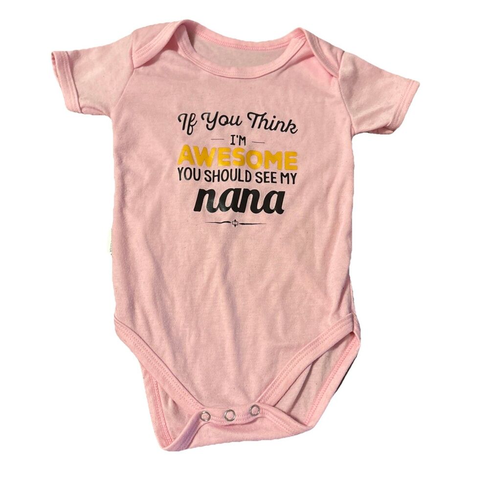 Unbranded Infant Pink “Nana” Graphic Print T-shirt Eur Size 92/US 12-18M